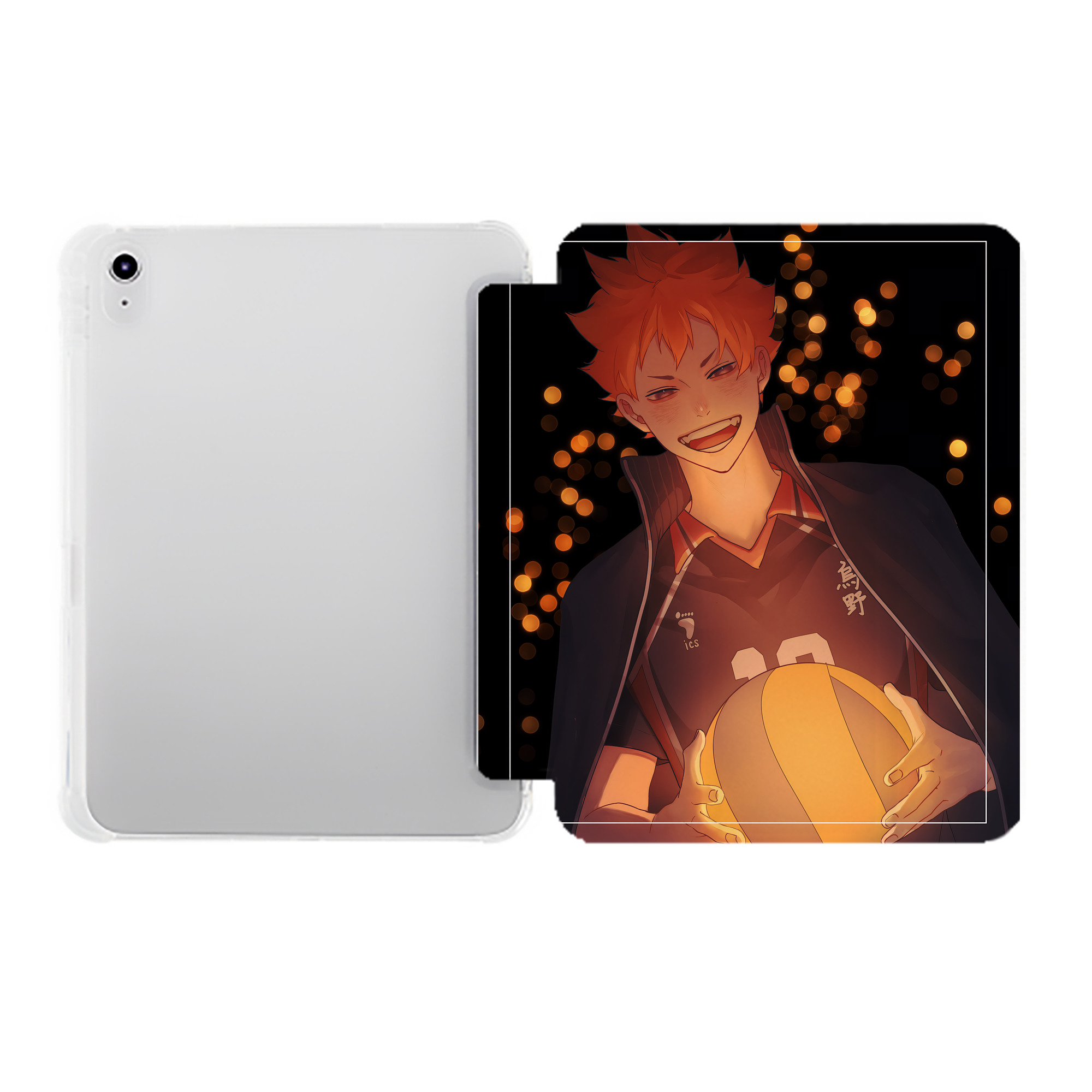 （画像用） ハイキュー!! Haikyu!! IPad ケース ペン収納付き 三つ折りスタンド PUレザー×シリコン 対応機種9.5/10.5/10.9インチ